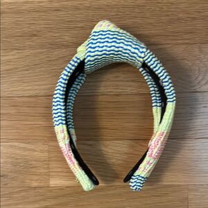 Lele Sadoughi Blue and Yellow Knotted Hair Accessory